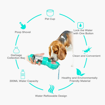 Water Bottle With Pet Food Holders