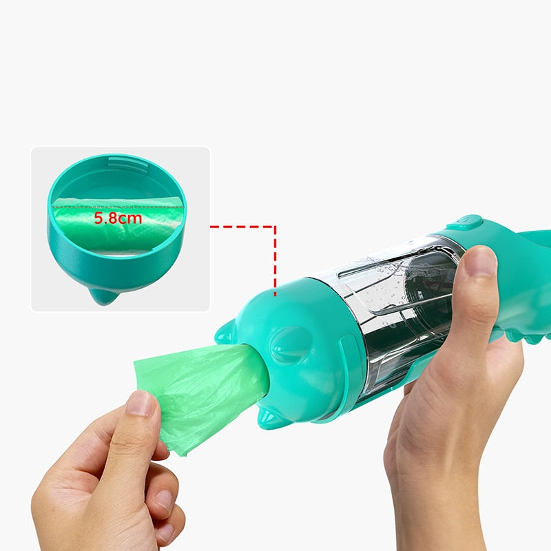 Water Bottle With Pet Food Holders