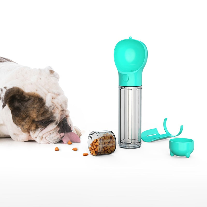 Water Bottle With Pet Food Holders